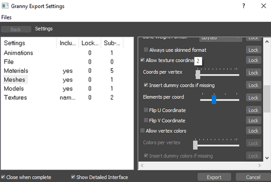 Coords per Vertex Change
